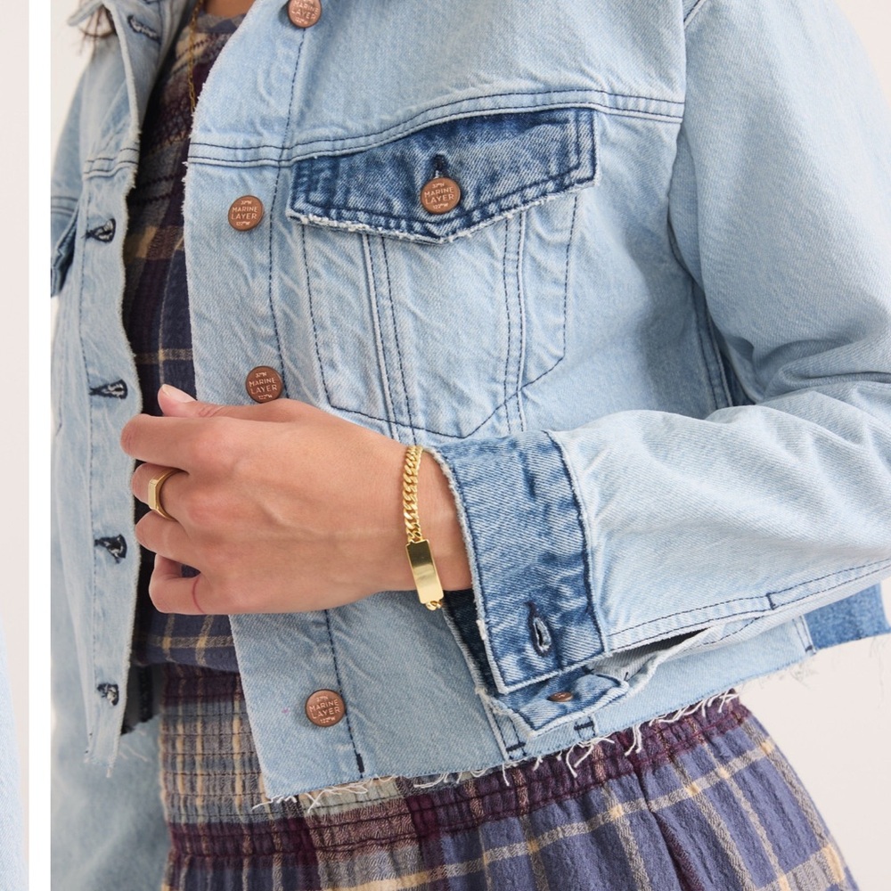 NEW Marine layer ray denim jacket - Picture 2 of 8